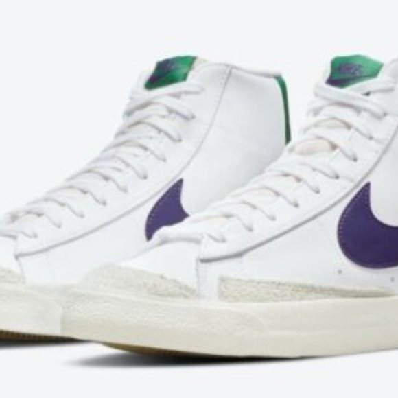 Nike Blazer Mid '77 VNTG Joker DO1157 100 White Court Purple Green Size 15 Mens - Picture 6 of 6